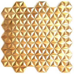 Mosaico del hexágono del acero inoxidable 3D para el cuarto de baño de la teja y la teja de Backsplash de la decoración